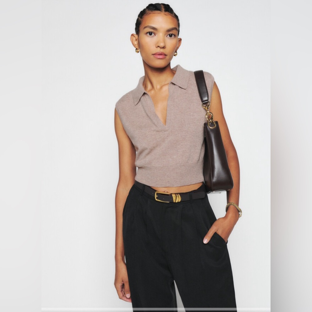 Reformation gezim collared sweater vest